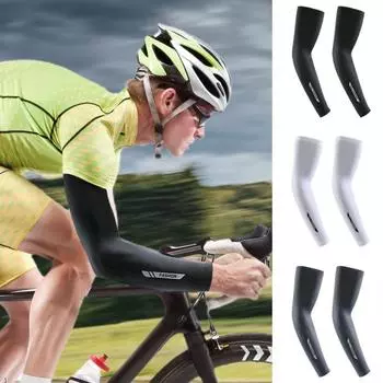 Sun Protection Arm Sleeves Sun Protection Thin Arm Sleeves Breathable For Women UV Protective Gear Sports Lovers Outdoor Sleeves L белый