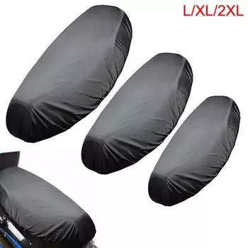 Солнцезащитные черные чехлы для подушек с функцией сохранения тепла, водонепроницаемые чехлы для сидений, гибкие чехлы для седла, универсальные чехлы для сидений мотоциклов Black L