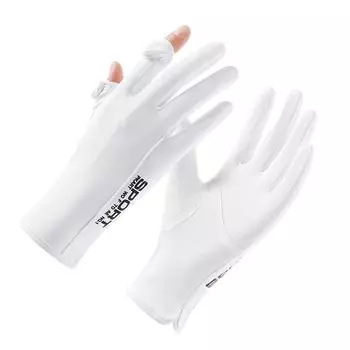Sun Protection Gloves In Summer Women s Protective Ultraviolet Driving Ice Silk Outdoor Riding Electric Vehicle Thin Short Gloves One Size