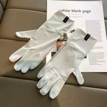 Sun Protection Gloves Women UV Protection Driving Driver Special Open Finger Sun Protection Ice Silk Summer Thin Riding Electric Car Side light gray