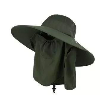 Sun Protection Hat Big Brim Bucket Hat Baby Boy and Girl Summer UV Protection Sun Hat Quick-Drying Sun Hat Hiking Fishing Hat Army Green 15cm brim hat curtain detachable