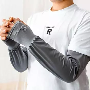 Sun Protection Ice Sleeve Men s Loose Viscose Fiber Oversleeve Gloves Summer Men Cycling UV Protection Women s Sleeves 2024 New Arrival Gray One size
