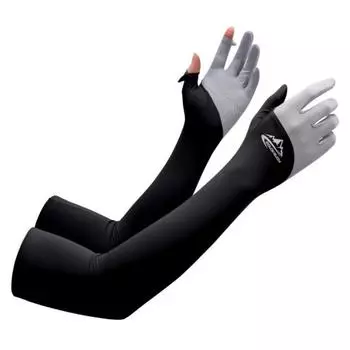 Sun Protection Men Ice Silk Sleeves Two Fingers with Exposed Anti-UV Arm Sleeves Outdoor