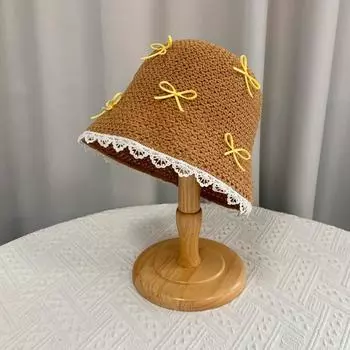 Sun Protection Sunscreen Fisherman Hat Sunshade Women s Sun Hat Sweet Bow Straw Hat Girl