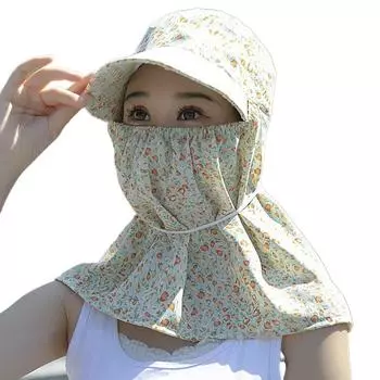 Sun Protection Women Sun Hat Ear Flap Sunscreen Bucket Hat Neck Protective Cover Cap Summer Style A
