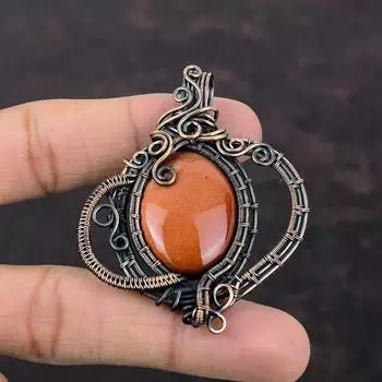 Sun Sitara Pendant Copper Wire Wrapped Pendant Real Gemstone Jewelry Wire Wrap Jewelry Handmade Copper Jewelry Gift For Girl Dainty Pendant