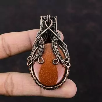 Sun Sitara Pendant Copper Wire Wrapped Pendant Awesome Gemstone Pendant Wire Wrap Jewelry Handmade Copper Jewelry Gift For Her Women Pendant