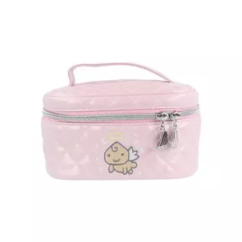 Sun-Star Stationery Tamagotchi Merchandise Pouch Vanity Pouch, Angel Tamagotchi, Angel Pink, S2336197
