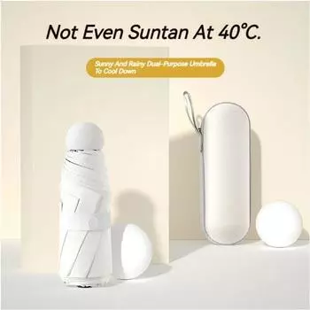 Sun Umbrella Mini Ultra-small Umbrella Portable Dual-use Sunscreen Umbrella Capsule UV Student Umbrella Sunshade Vinyl Umbrella