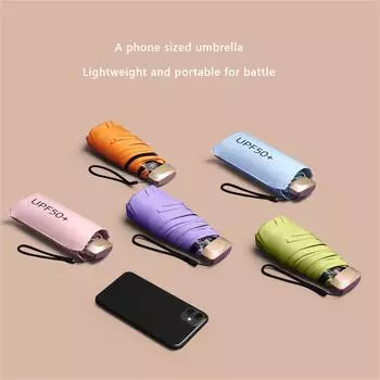 Sun Umbrella Pocket Umbrella Thickened Five-fold