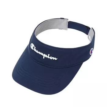 Sun Visor Cotton Sweat Absorbent Quick Drying Adjuster Script Logo Visor Accessories Golf Navy [Champion] 100% Men s C3-ZG703C тёмно-синий