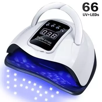 SUN X11 MAX Профессиональная лампа для сушки ногтей, маникюр, гель-лак, сушилка для ногтей с автоматическим датчиком, УФ-светодиодная лампа для сушки ногтей EU