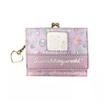 Sunart Sumikko Gurashi Серия кошельков-мини с застежкой и нашивкой из синтетической кожи, фиолетовый 1632 [SG PUR] фиолетовый