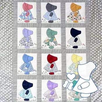 Sunbonnet Sue Overall Bill Шаблон для начинающих Многофункциональный набор для самостоятельного пошива одежды для домашнего хозяйства B