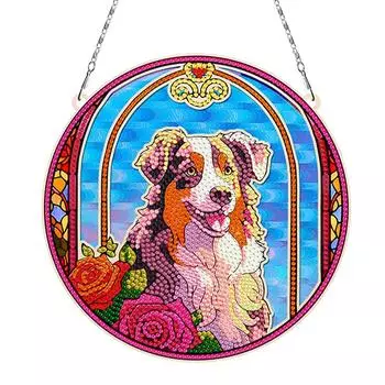 Suncatcher Animal Diamond Painting Hanging Cuestion Diamond Painting Hanging Decor Christmas Home Windows Decor BGYH301