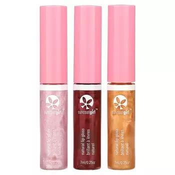 SuncoatGirl, All Natural Lip Gloss, Set of 3, 7ml (0.23oz) each