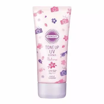 Suncut KOSE Sunscreen Tone Up UV Essence Color Control Transparency Waterproof Cherry Blossom Scent 100 г SPF50+ PA++++ (х 1)