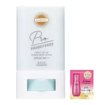 Suncut Pro Defense Light Up Солнцезащитный УФ-карандаш Водонепроницаемый Бесцветный Тип 20 г CICA Керамид Производное Витамина Е Не Содержит УФ-поглотителей Добавлен бонус белый