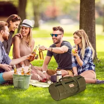 SUNDICK Ground Nail Storage Bag Portable Canvas Ground Nail Tool Bags Large Capacity Waterproof Lightweight Outdoor Accessories