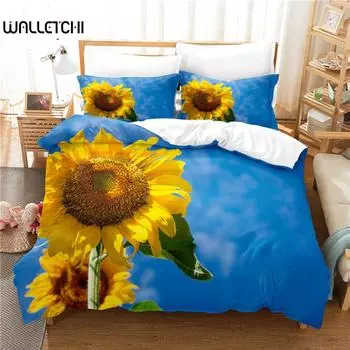 Sunflower Duvet Cover Set, Fashion Bedding Set, Soft Comfortable Breathable Duvet Cover, For Bedroom Guest Room Decor EU single(135x200cm)