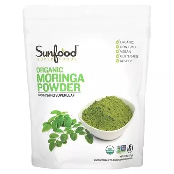 Sunfood, Органический порошок моринги, 8 унций (227 г)