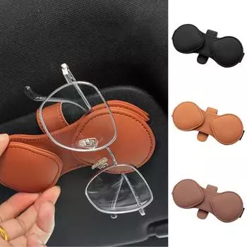 Sunglass Holder For Car Car Glasses Case Magnetic Car Visor Sunglass Holder Auto Interior Organize Travel Sunglass Holder For коричневый