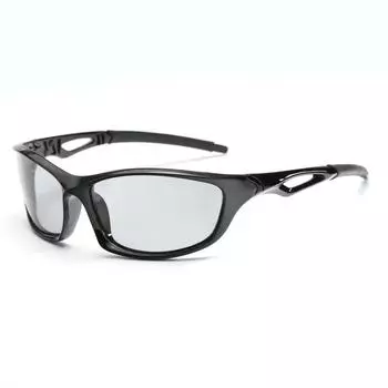 Sunglasses Photochromic Polarized Men Uv400 Driving Transition Lens Sunglasses Black