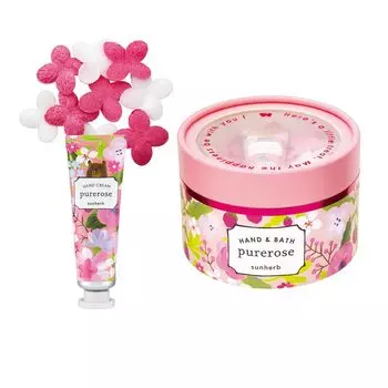 Sunherb Happy Petit Gift Rose Scent Gift с кремом для рук и ванной (Настоящее конфетти) белый