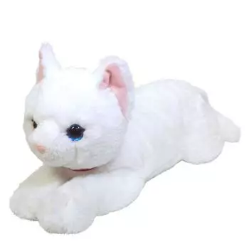 Sunlemon Кошка на коленях Разные глаза Белая M 17 x 18 x 47см Мягкая игрушка P-1832