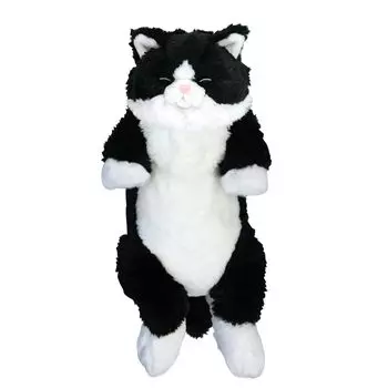 Sunlemon Спящая кошка на коленях Hachiware 22 x 14 x 47 см Мягкая игрушка Милая кошка Белый Черный P-1283