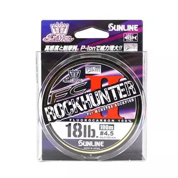 Sunline Fluorocarbon Leader Rock Hunter II 100 м 18 фунтов 0,35 мм (9123) чистый