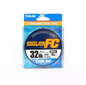 Sunline Fluorocarbon Leader Siglon FC 100% 50 м 32 фунта Диаметр 0,49 мм (8371)