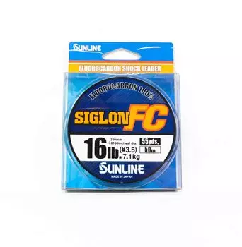 Sunline Fluorocarbon Leader Siglon FC 100% 50 м 16 фунтов Диаметр 0,33 мм (8326) чистый