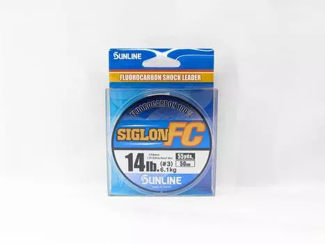 Sunline Fluorocarbon Leader Siglon FC 100% 50 м 14 фунтов Диаметр 0,31 мм (6934)
