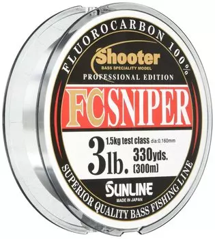 SUNLINE Флюорокарбоновая леска снайперская 300м 3фунта натуральный прозрачный
