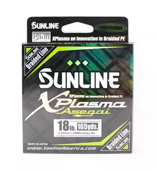 Sunline Леска PE Asegai Xplasma 165 ярдов PE 1.7 18 фунтов светло-зеленый (5035) светло-зеленый