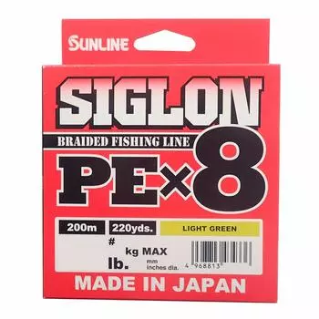 SUNLINE Line Sigron PEx8 200м светло-зеленый 6LB J Нет. 0,4 светло-зеленый