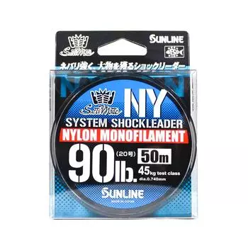 Sunline Nylon Leader NY System Shock Leader 50 м 90 фунтов (9376) чистый