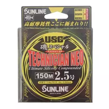 SUNLINE Nylon Line Iso Special Technician Neo 150m Pearl Yellow Green 2.5 4.4kg жёлтый