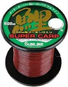 SUNLINE Nylon Line Super Carp 600m 12 Matte Red Brown No. коричневый