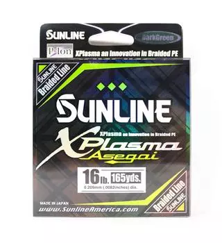 Sunline P.E Line Asegai Xplasma 165 ярдов P.E 1.5 16lb темно-зеленый (5127)
