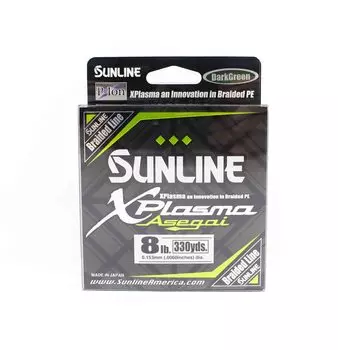 Sunline P.E Line Asegai Xplasma 330yds P.E 0.8 8lb Темно-зеленый (6872) темно-зеленого