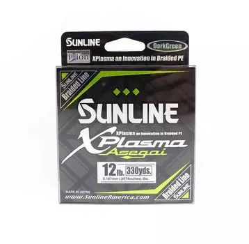 Sunline P.E Line Asegai Xplasma 330yds P.E 1.2 12lb темно-зеленый (6896)