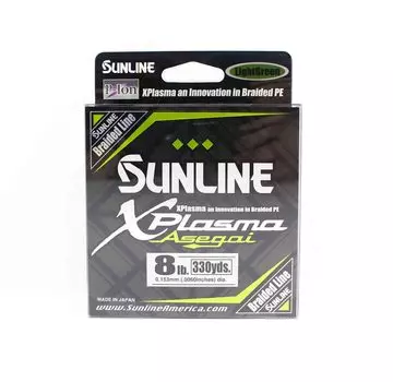 Sunline P.E Line Asegai Xplasma 330yds P.E 0.8 8lb Светло-зеленый (6728)