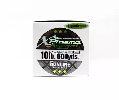 Sunline P.E Line Asegai Xplasma 600yds P.E 1 10lb Light Green (5059) светло-зеленый