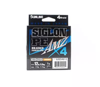 Sunline P.E Line X4 Siglon AMZ 150M P.E 1 12LB Оранжевый (0251) оранжевый