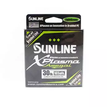 Sunline PE Line Asegai Xplasma 165 ярдов PE 3 30 фунтов Светло-зеленый (6681)