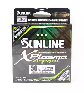 Sunline PE Line Asegai Xplasma 165 ярдов PE 5 50 фунтов темно-зеленый (5158) темно-зеленого