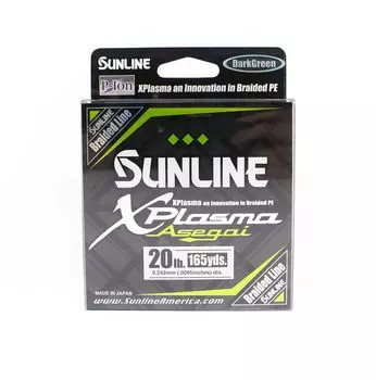 Sunline PE Line Asegai Xplasma 165 ярдов PE 2 20 фунтов темно-зеленый (6834) темно-зеленого