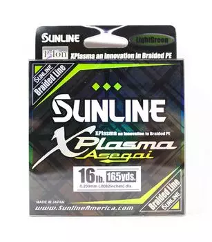 Sunline PE Line Asegai Xplasma 165 ярдов PE 1,5 16 фунтов Светло-зеленый (5028) светло-зеленый